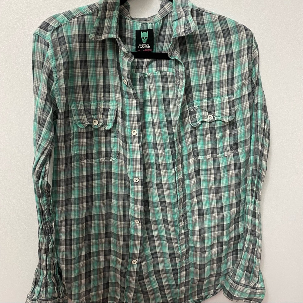 Urban Outfitters Turquoise Flannel